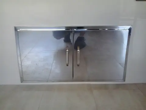 Revestimento de churrasqueira em inox feito pela Coifas MM – foto 14
